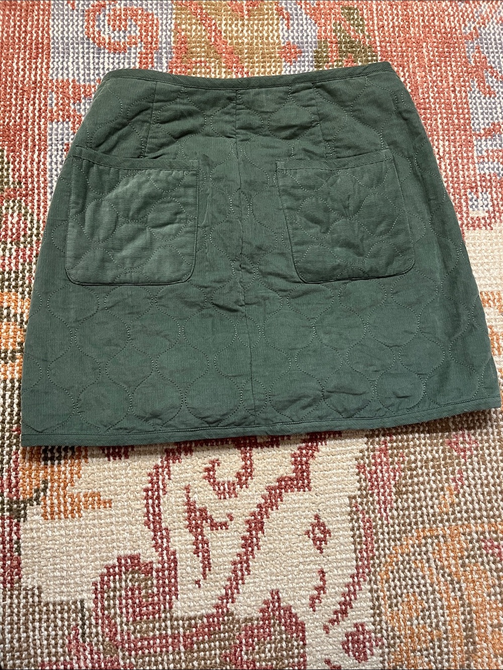NWOT Madewell Quilted Corduroy Mini Wrap Skirt Button Front Size 4 - Picture 9 of 9
